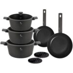 BerlingerHaus Antracit Collection Titán bevonatos edénykészlet, 10 db