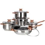 Banquet Swing Copper Rozsdamentes acél edénykészlet, 10 db