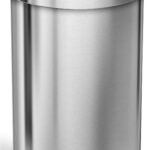 Simplehuman érintésmentes szemétkosár 45l, félkerek, matt acél, FPP, zsáktartóval