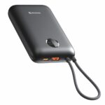 Swissten Voltbox 35 W 20000 mAh beépített USB-C és Lightning kábellel, fekete