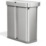 Simplehuman Dual Sensor érintésmentes hulladékgyűjtő (34/24) hangvezérléssel 58 l, rozsdamentes acél